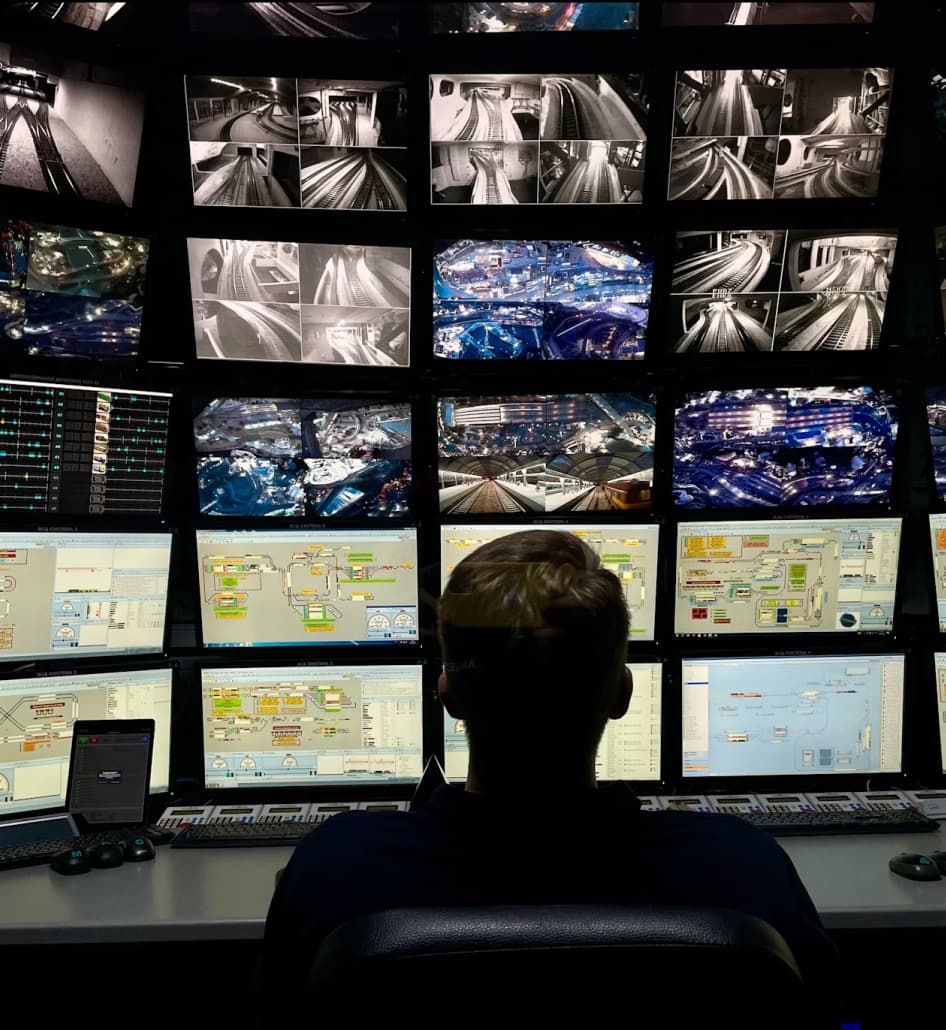 Security operations wall showing open-standards camera feeds