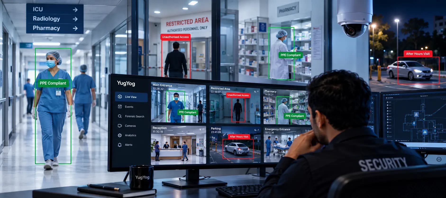 Hospital CCTV Security: PPE, Access Control & Patient Privacy